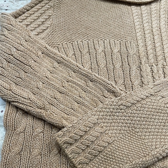 Classic Elements Light brown patch work sweater - Picture 4 of 4